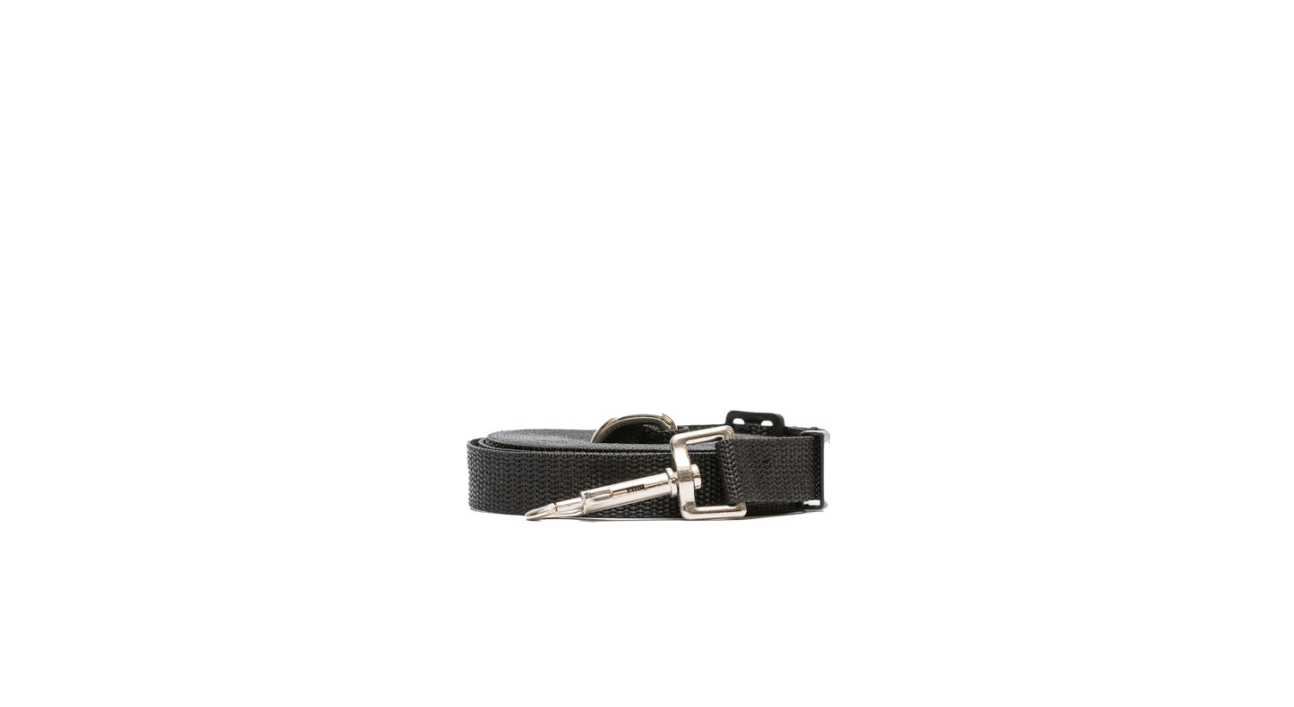 Vinyl Black Dog Leash - 6 ft